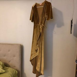 Mustard Velvet Dress size small